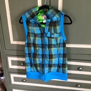 🟤 NWOT Burton vest with hood and pockets - m